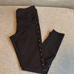 NWOT SoulCycle Black Leggings with Star Accents